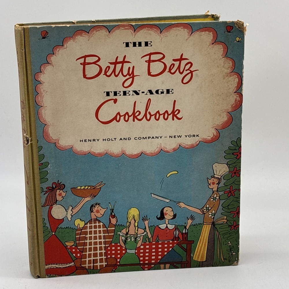 Vintage The Betty Betz Teen-age Teenage Cookbook 1953 1st Edition Cook book
